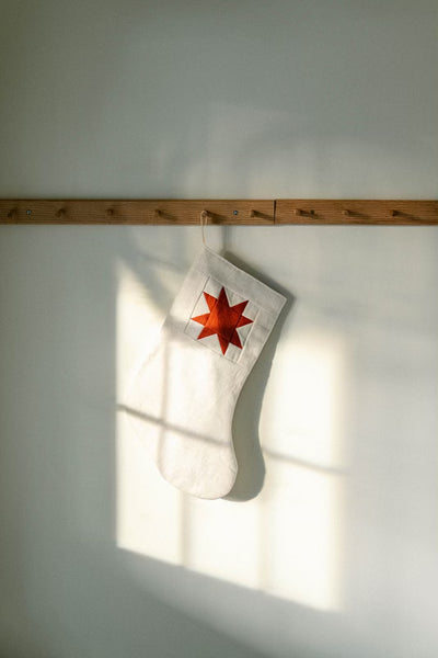 Sawtooth Star Linen Stockings