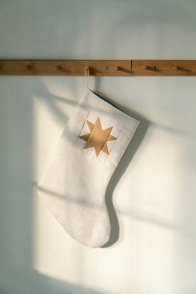 Sawtooth Star Linen Stockings