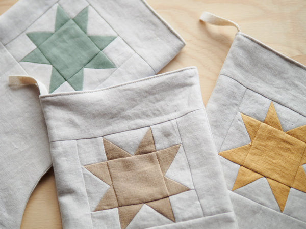 Sawtooth Star Linen Stockings