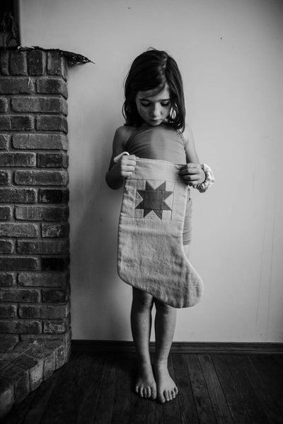 Sawtooth Star Linen Stockings