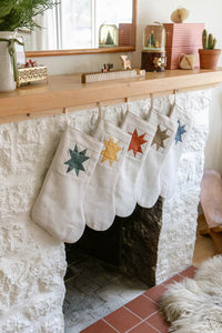 Sawtooth Star Linen Stockings