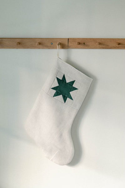 Sawtooth Star Linen Stockings
