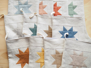 Sawtooth Star Linen Stockings